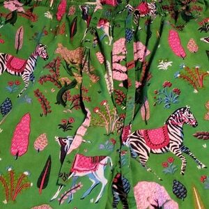 Printfresh Green Pajama Pants with Pink Zebras